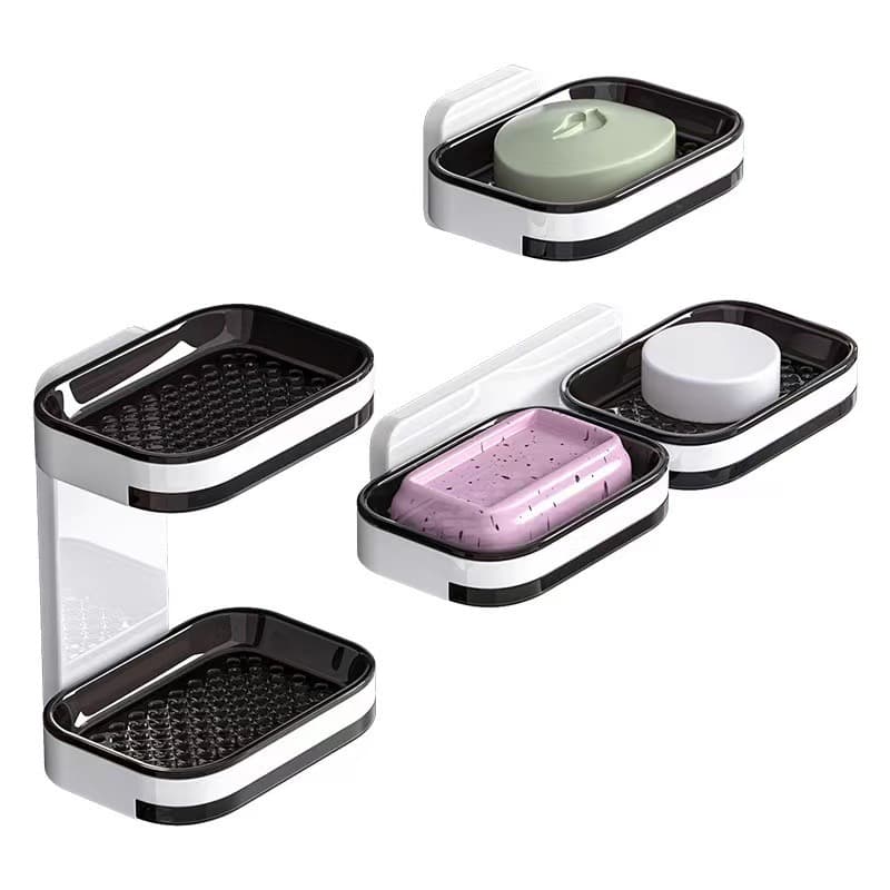 Soap Holder- double layers with free suction